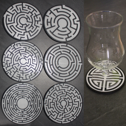 Sans-titre6.png STL file 6 Coaster Maze・3D print design to download, DG22