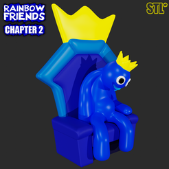 22222.png BLUE FROM RAINBOW FRIENDS CHAPTER 2 ODD WORLD | ROBLOX GAME | 3D FAN ART