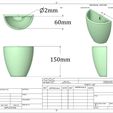 wall_plant-pot_dimension.jpg Horse Wall Plant Pot or tooth brush holder