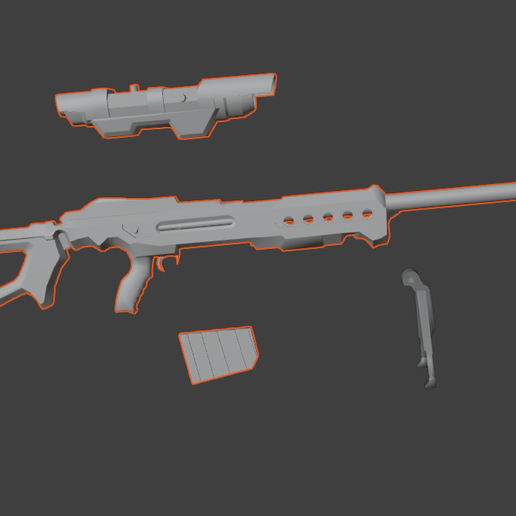 sniper rifle 3D model
