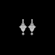 Earring52-2.png 3D file Long Earring Women Diamond 3dm STL Print File Earring・3D printable model to download