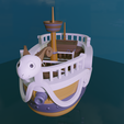 GoingMerry-06.png One Piece Fans - Bring the Going Merry Home in 3D - .stl File for Printing!