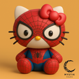hello-kitty-spiderman.png Hello Kitty x Spider-Man - Figura 3D Crossover