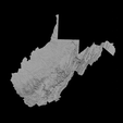 1.png Topographic Map of West Virginia – 3D Terrain
