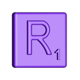 Single_Extruded_R.STL Fichier STL gratuit Pièces et support SCRABBBLE・Modèle imprimable en 3D à télécharger
