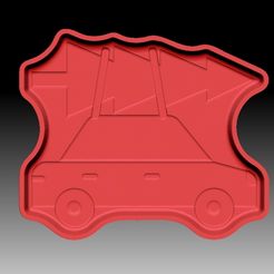 XmasCar-VACUUM-PIECE.jpg STL file CHRISTMAS CAR BATH BOMB MOLD・3D printer model to download