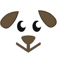 Dog Face Brown.jpg Free STL file Mr. Pumpkin Head/Halloween Dog Pumpkin Face/Kids Halloween Craft・3D printable design to download