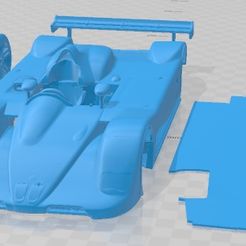 BMW-V12-LMR-1999-Partes-1.jpg 3D file BMW V12 LMR 1999 Printable Car・3D printer design to download