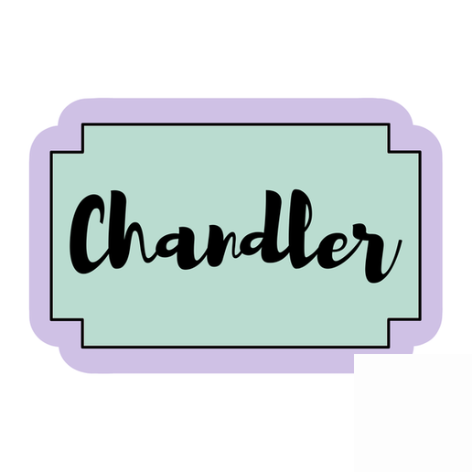 Custom Name Frame Cookie Cutter STL – Personalized Plaque 3D Print File