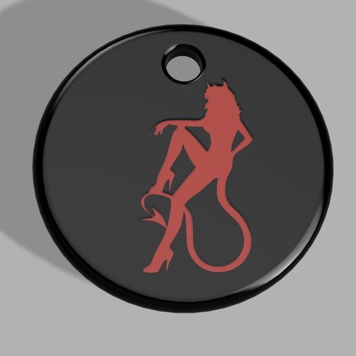 Devil key ring 3D model