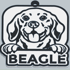 beagle-tinker.png Free STL file Beagle Keychain・3D print model to download