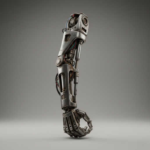 1.png Terminator arm T-800 Endoskeleton Arm Display (15cm) - Accessoire iconique avec socle de présentation personnalisé