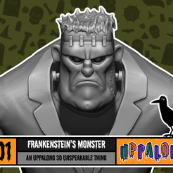 thingiverseCoverArt_Halloween_ver1_template.png Fichier STL gratuit Le monstre de Frankenstein・Objet imprimable en 3D à télécharger, uppalong