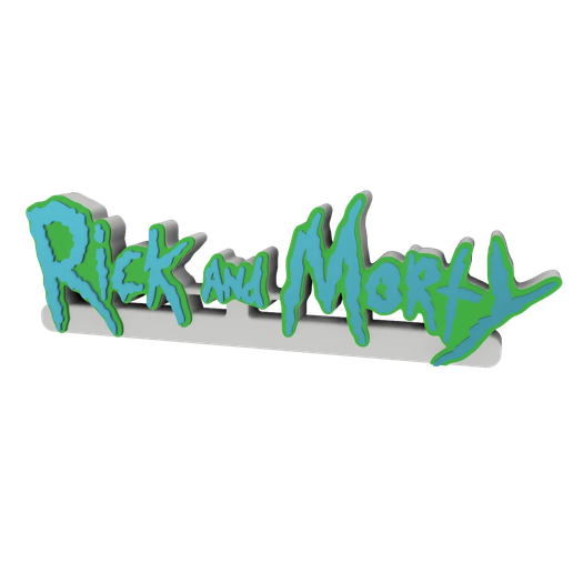 👾 3D MULTICOLOR LOGO/SIGN Rick and Morty・ STL File for 3D