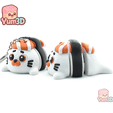 Yum3D-Sushi Seal for Food Lovers Articulated Keychain_08.png Yum3D Sushi Seal для любителей еды Шарнирный брелок - симпатичный брелок для рюкзака