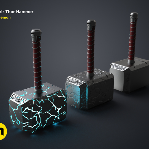 Thor_Mjolnir_Hammer_02.png Fichier 3D Marteau Mjolnir (Amour et Tonnerre)・Design imprimable en 3D à télécharger, 3D-mon