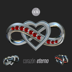 INFINIT-HEART02.png Archivo STL CORAZON ETERNO・Modelo imprimible en 3D para descargar