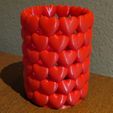 20220115_083225.jpg STL file ♥ Hearts Vase Cup Tray ♥・3D printable model to download