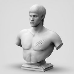 Preview_2.jpg STL-Datei BRUCE LEE Büste 3D-Druckbar・Design zum Herunterladen und 3D-Drucken