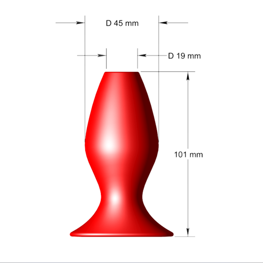 🍑 Anal plug・ STL File for 3D printing・Cults