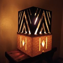 Lamp-with-top.jpeg Télécharger le fichier STL Lampe de bureau modèle cubique • Objet imprimable en 3D, JuanBalbi
