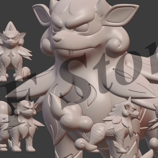 Pokemon Hisuian Arcanine 3D model