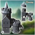 2.jpg Medieval building with external stone staircase and large columned canopy (7) - Medieval Gothic Feudal Old Archaic Saga 28mm 15mm RPG