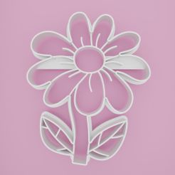 Flower-2-Cookie-cutter.jpg STL file Flower 2 cookie cutter・Template to download and 3D print, Cookiecutters