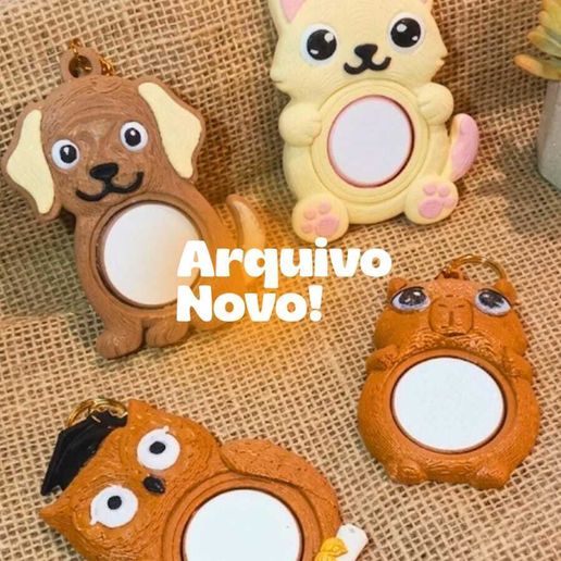 Conjunto de Chaveiros de bichinhos Giratório  / Spinning Animal Keychain Set