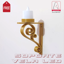 soporteVelaLed.png FREE - 3D Design LED Candle Holder