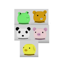 final111.png Archivo STL pack de macetas de animales - animal pot pack -rana, oso, oso panda, cerdo, pollito, frog, bear, panda, pig, chick・Plan de impresora 3D para descargar, RMMAKER