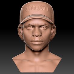 1.jpg Archivo STL Busto de Eazy-E para imprimir en 3D・Objeto de impresión 3D para descargar