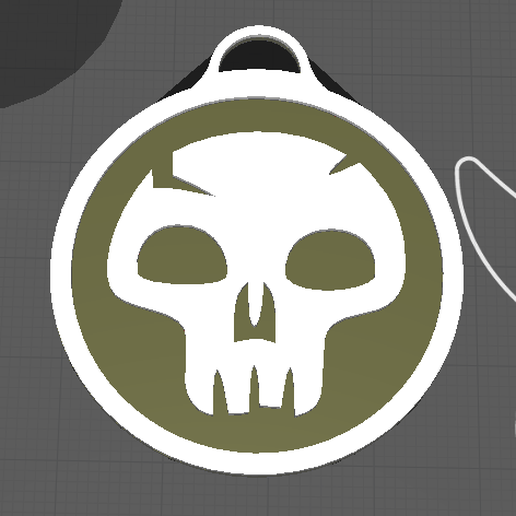 Key ring mana black Magic 3D model