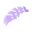 Normal Size - Right.stl Articulated wings for DUMMY 13 (Fully flexible, module designs)