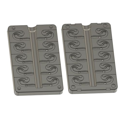 Triple-Tail-Grubs-2-Inch-001.jpg Molde de plástico macio para pesca Triple Tip 2" Grubs