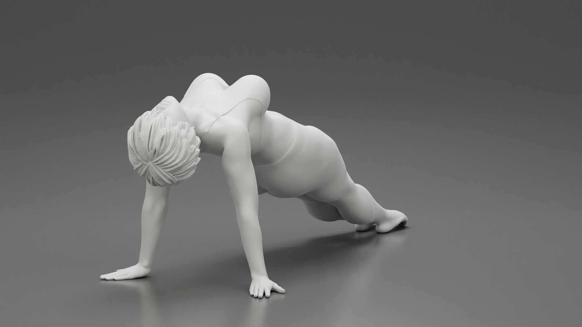 Girl-07.jpg 3D file Woman Yoga Model Purvottanasana Reverse Tabletop Pose 3D Print Model・Design to download and 3D print, 3DGeshaft