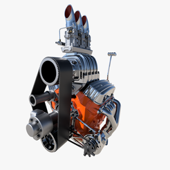 9a77cb5e-cdf7-471e-9179-f0960c65da7c.png Fichier OBJ Cartoon V8 vintage engine・Objet pour impression 3D à télécharger