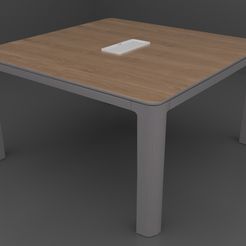 Table_01_Render_01.jpg Archivo STL Mesa de Oficina・Modelo para descargar e imprimir en 3D