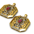3.png GOLDEN CHAIN LOCKET PENDANT 3D PRINTABLE MODEL