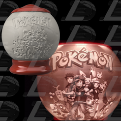 Vignette.png Archivo STL Luz nocturna Pokemon lithophane・Plan imprimible en 3D para descargar, Ludo3D