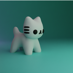 1.1.png CAT MODEL, CUTE DECORATION 3D MODEL
