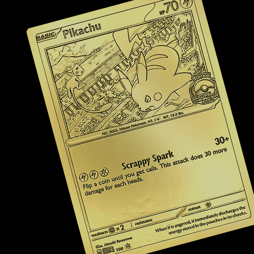 Pikachu Pokemon cardFree STL File for 3D printingCults