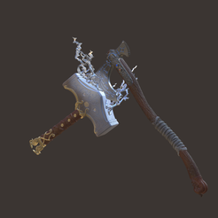 pjorun-1.png Archivo STL God of War Ragnarok Leviatán vs Mjolnir・Idea de impresión 3D para descargar