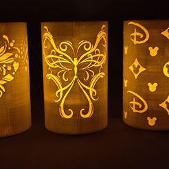 IMG_20220316_202836.jpg Disney Patterned Electric Tealight  Holders set of 3