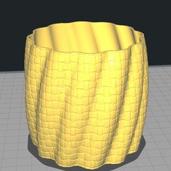 CAO_Pot_motif_tressage_de_panier.jpg Fichier gratuit Pot motif tressage de panier・Modèle pour impression 3D à télécharger, Bdz37