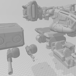 Dropship-Parts.png Free 3D file Siren VTOL for Tabletop Games・3D printing model to download