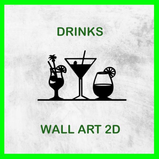 DRINKS WALL ART 2D