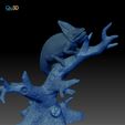 3DPrint5.jpg Chameleo Calyptratus- Yemen Chameleon-STL with Full-Size Texture- High-Polygon 3D Model