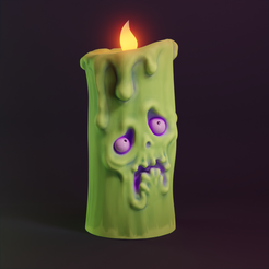 0001.png SPOOKY GHOST CANDLE - HALLOWEEN