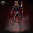 3.jpeg Cat Warrior Girl - Anime Fantasy Fighter STL for 3D Printing | Obsidian 3D